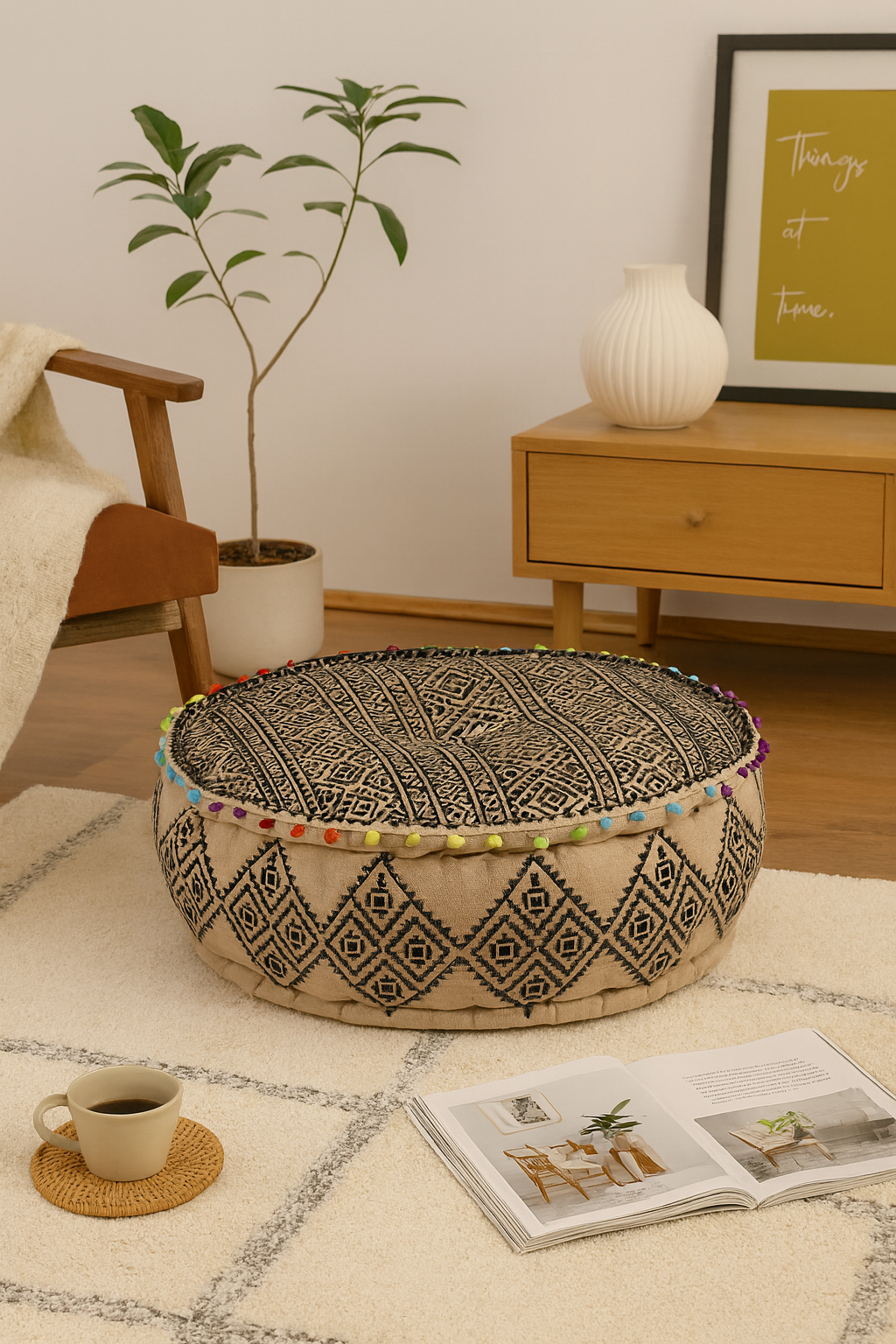 Tribal Charm Pouf