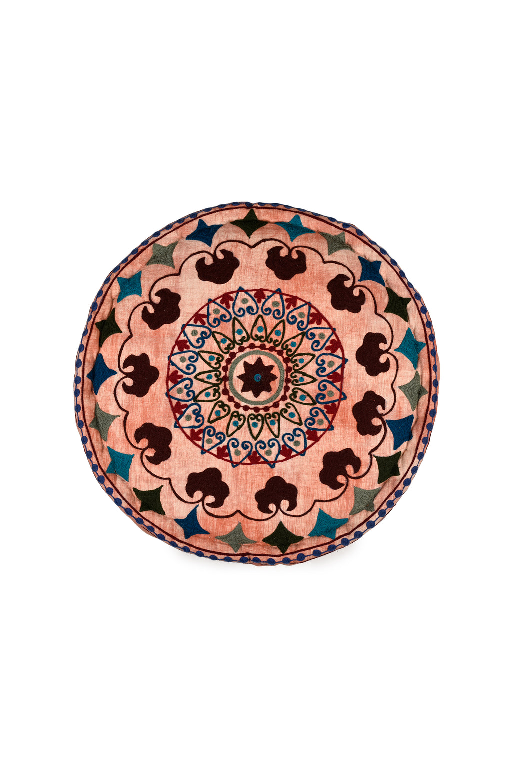 Terracotta Mandala Pouf