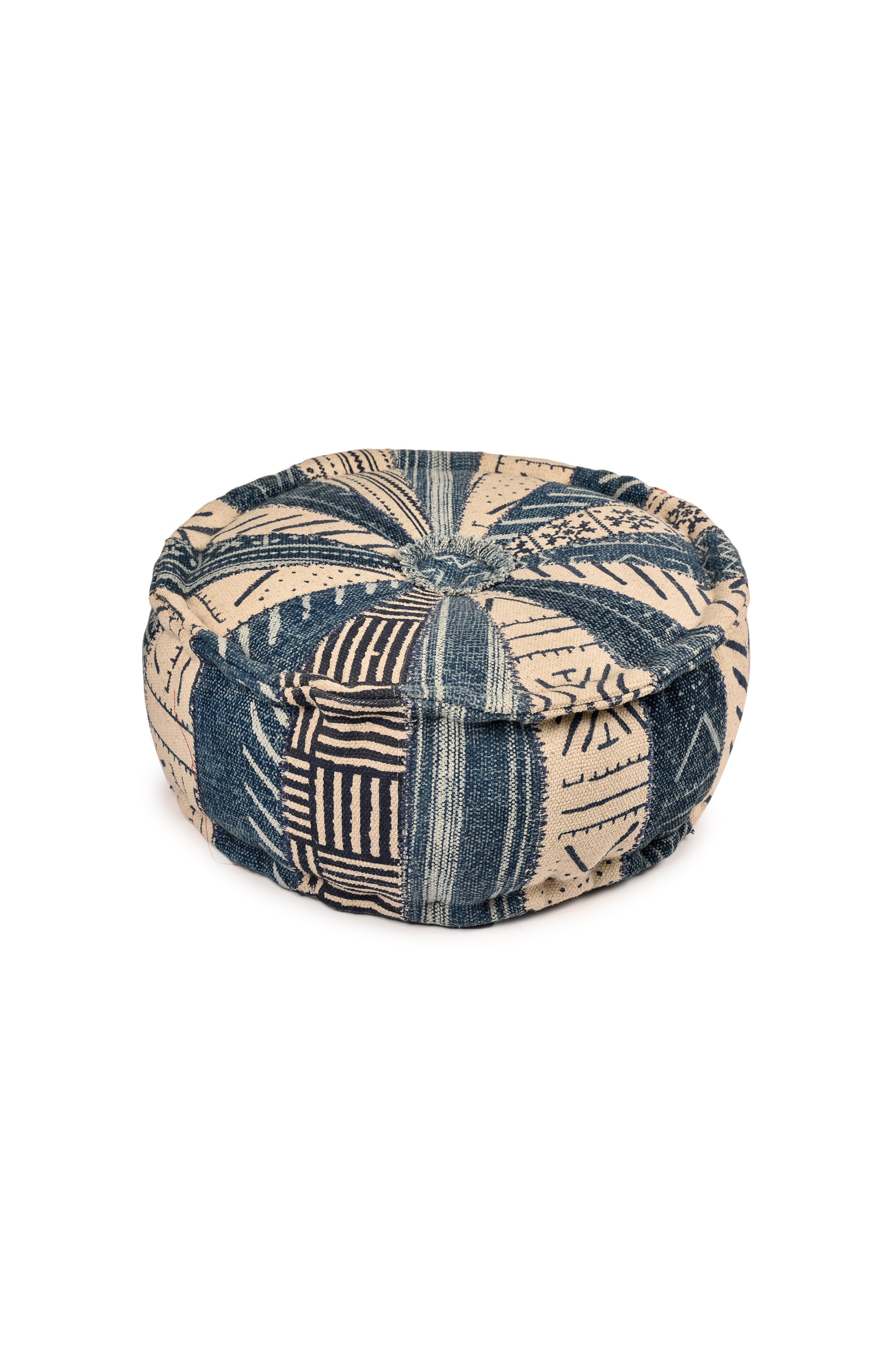 Indigo Rhythm Pouf
