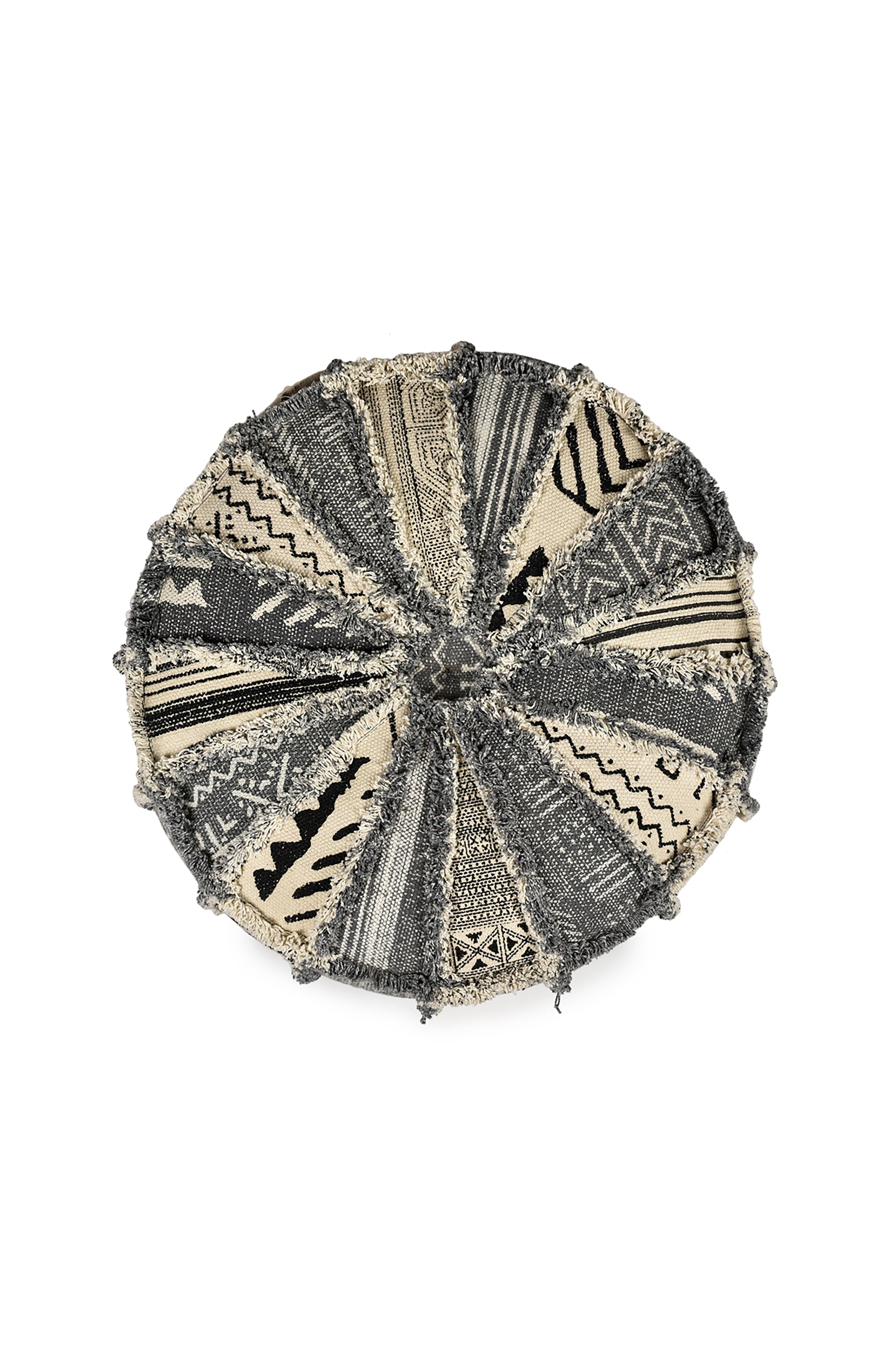 Monochrome Mosaic Pouf