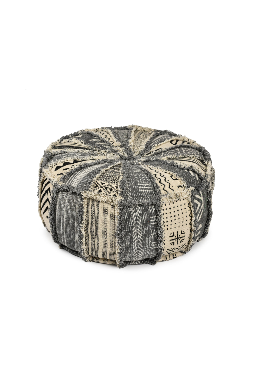 Monochrome Mosaic Pouf