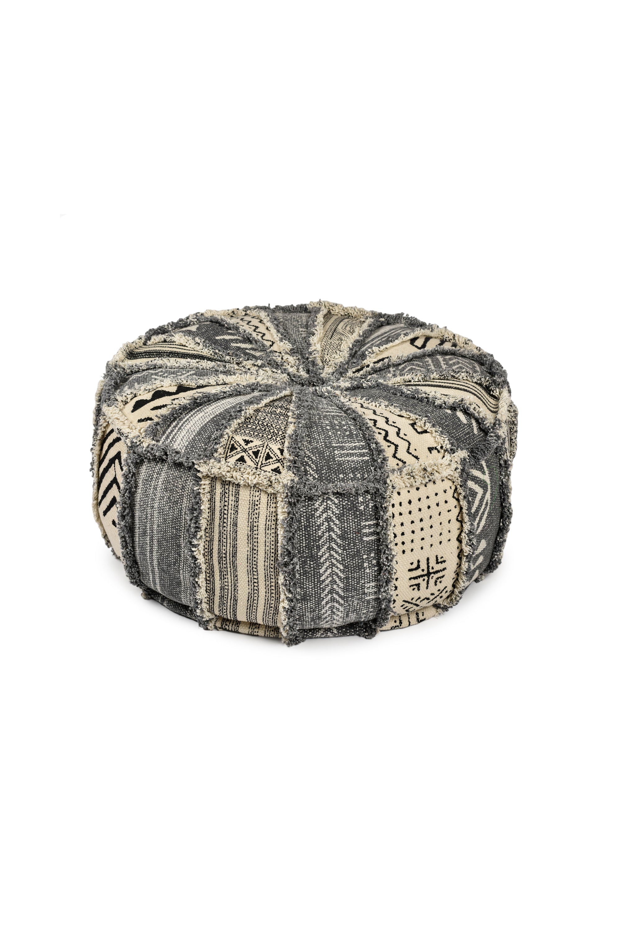 Monochrome Mosaic Pouf