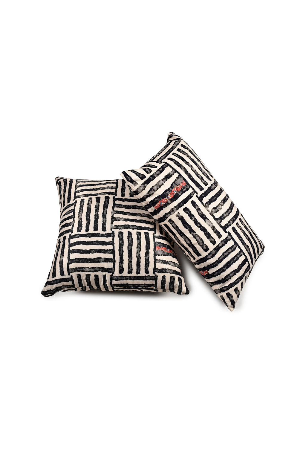 Mono Red Stripes Cushion Cover