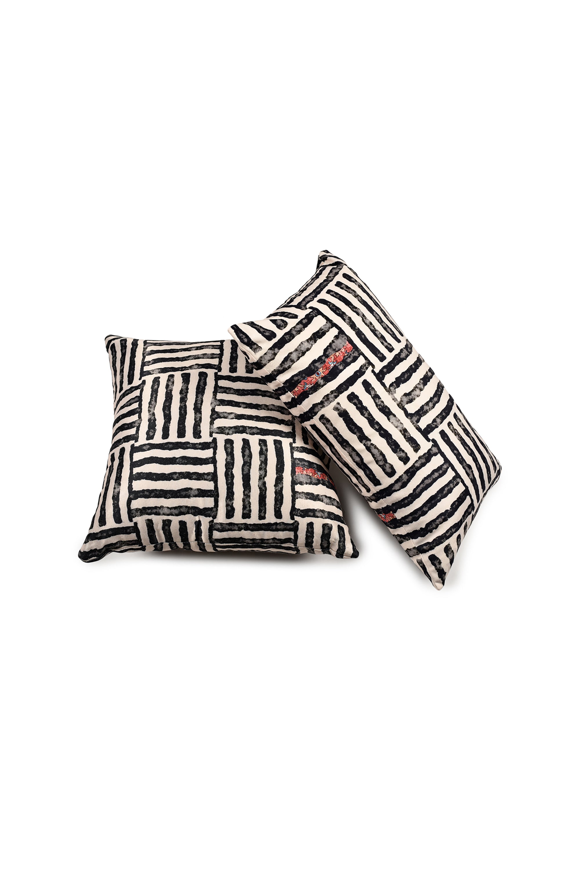 Mono Red Stripes Cushion Cover