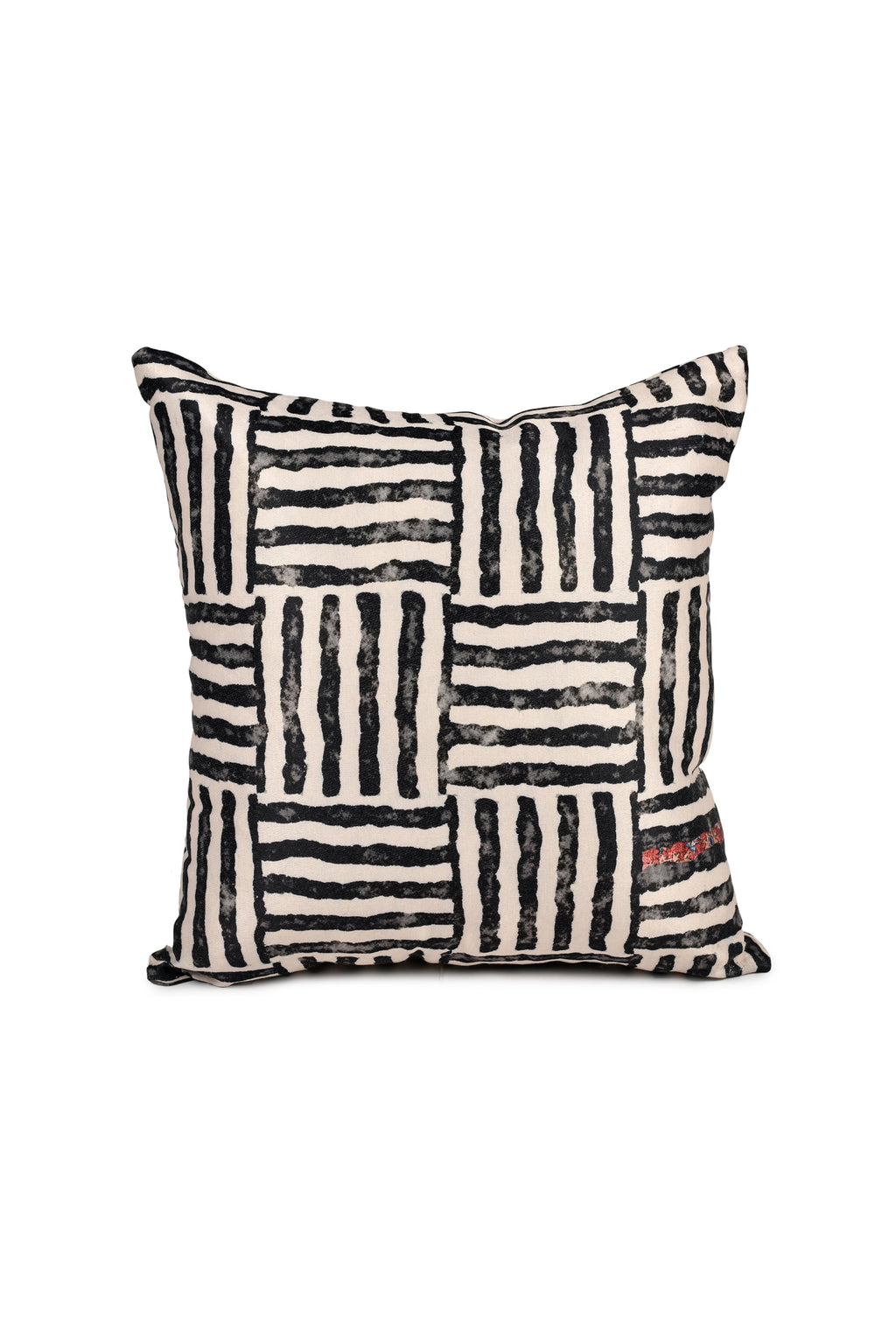 Mono Red Stripes Cushion Cover