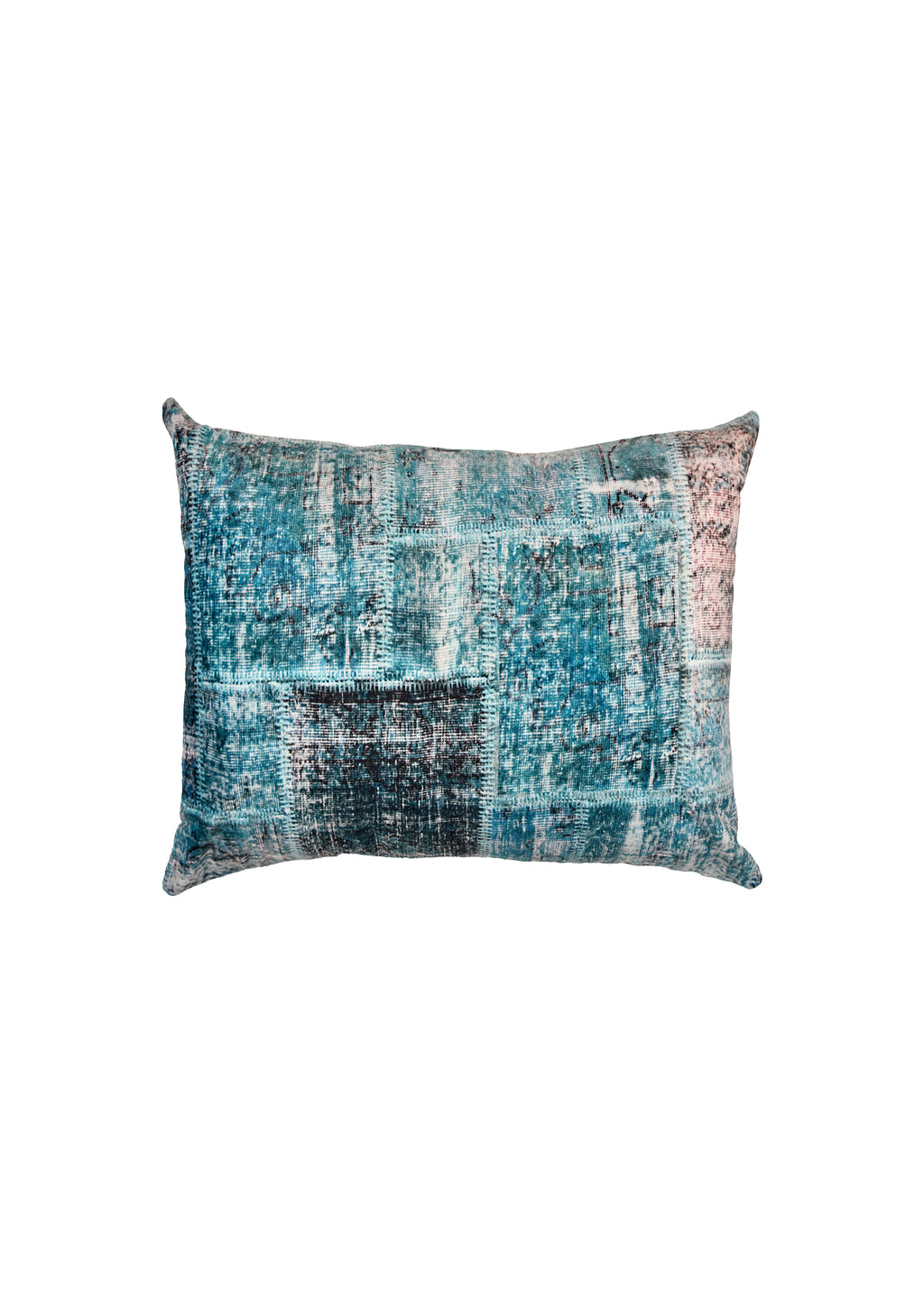 Azure Patchwork Cushion Cover
