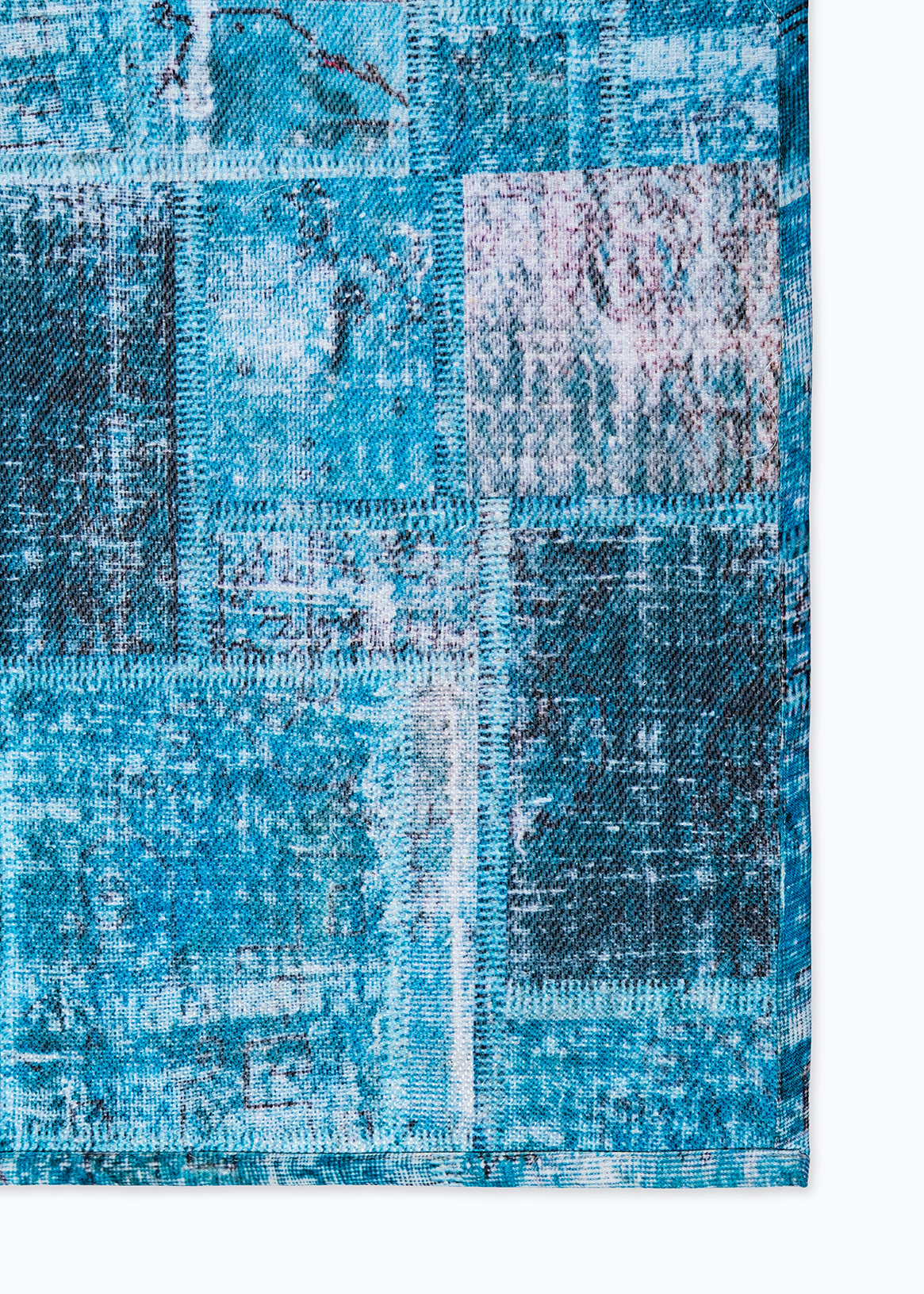 Blue Patch Digital Printed Rug