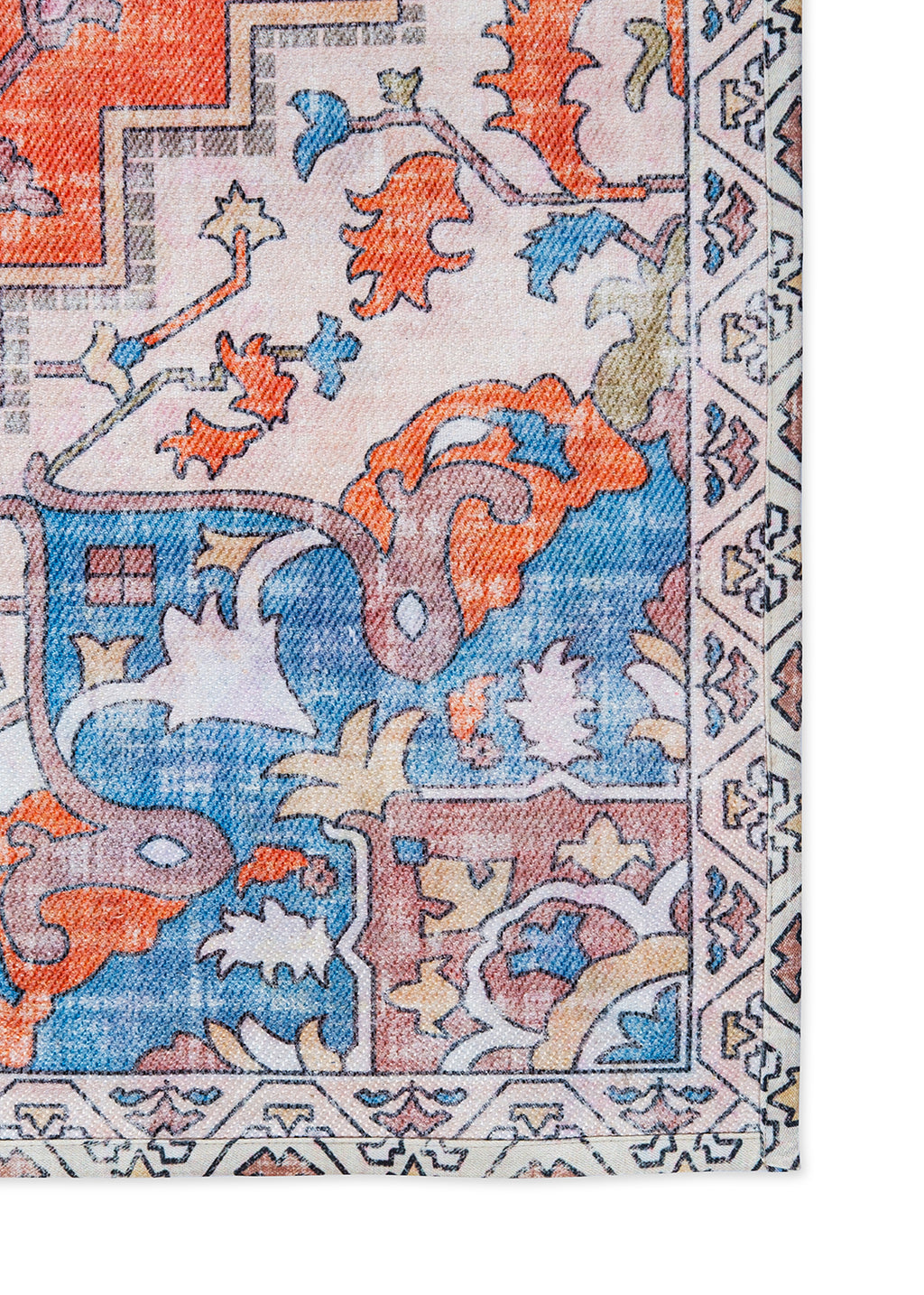 Orange Fusion Digital Print Rug