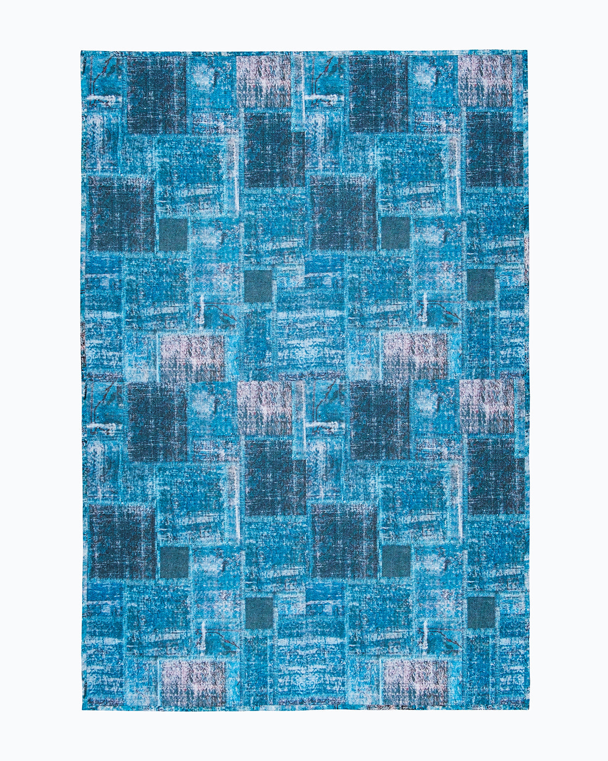 Blue Patch Digital Printed Rug
