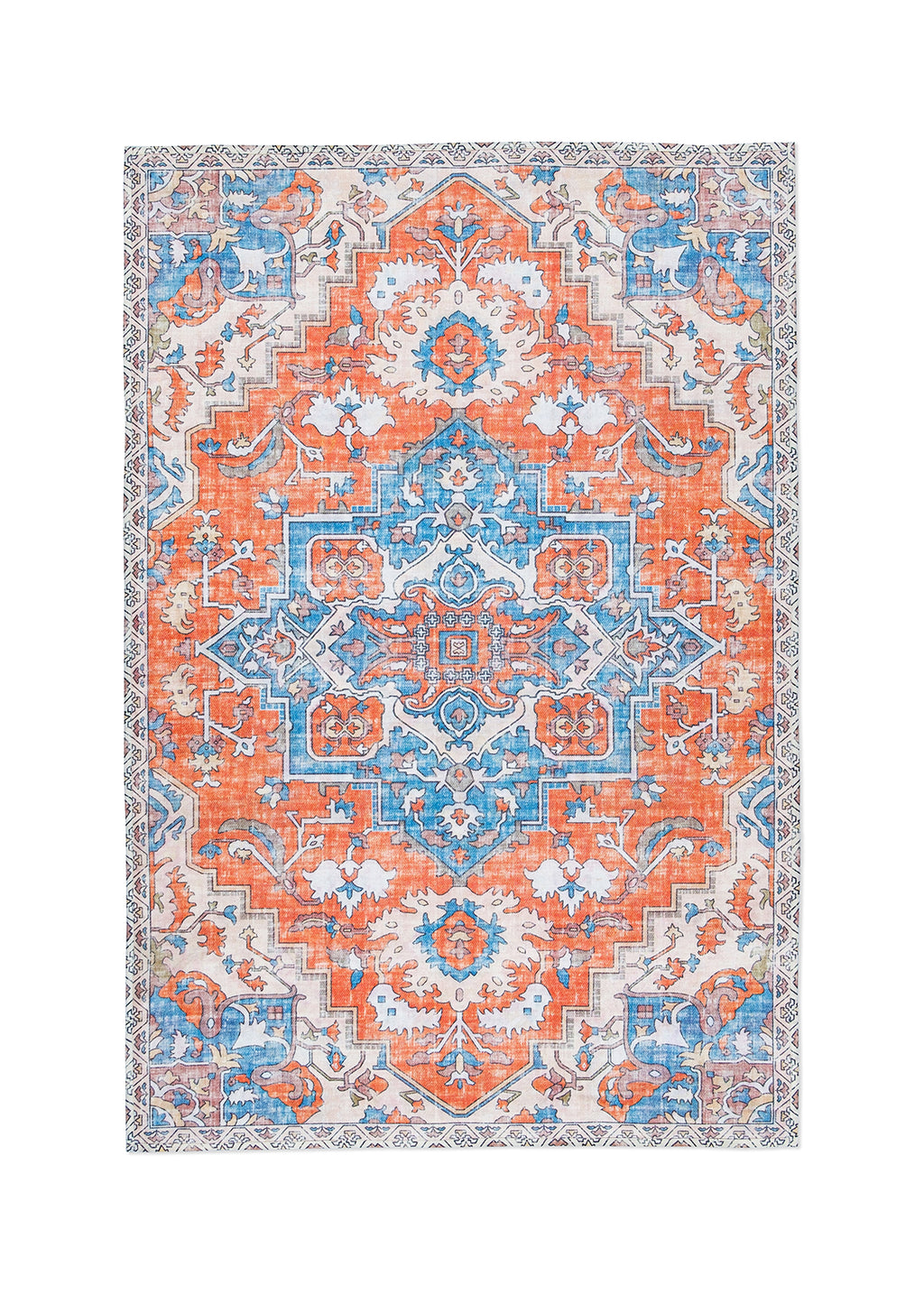 Orange Fusion Digital Print Rug