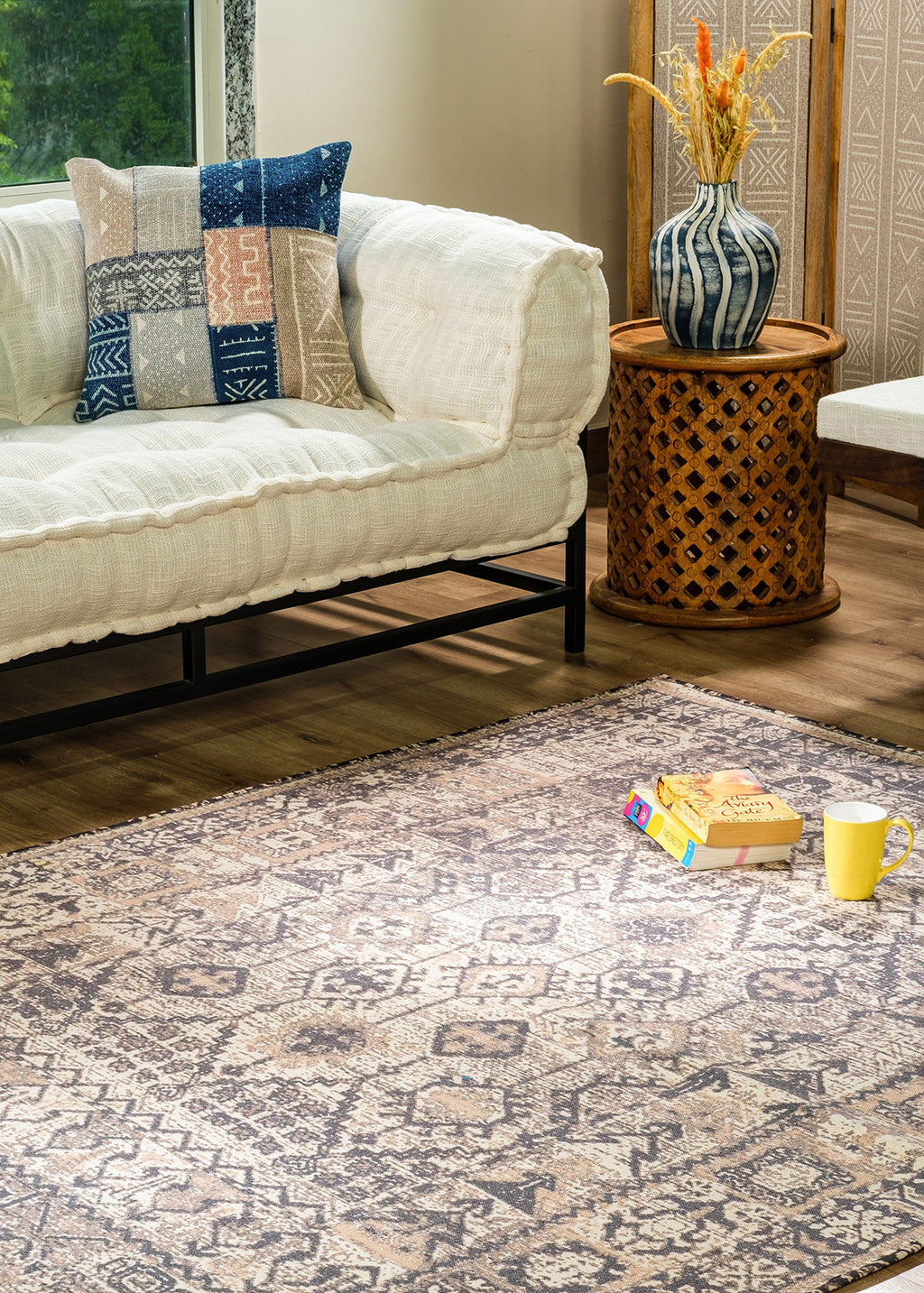 Charcoal Delight Digital Printed Rug