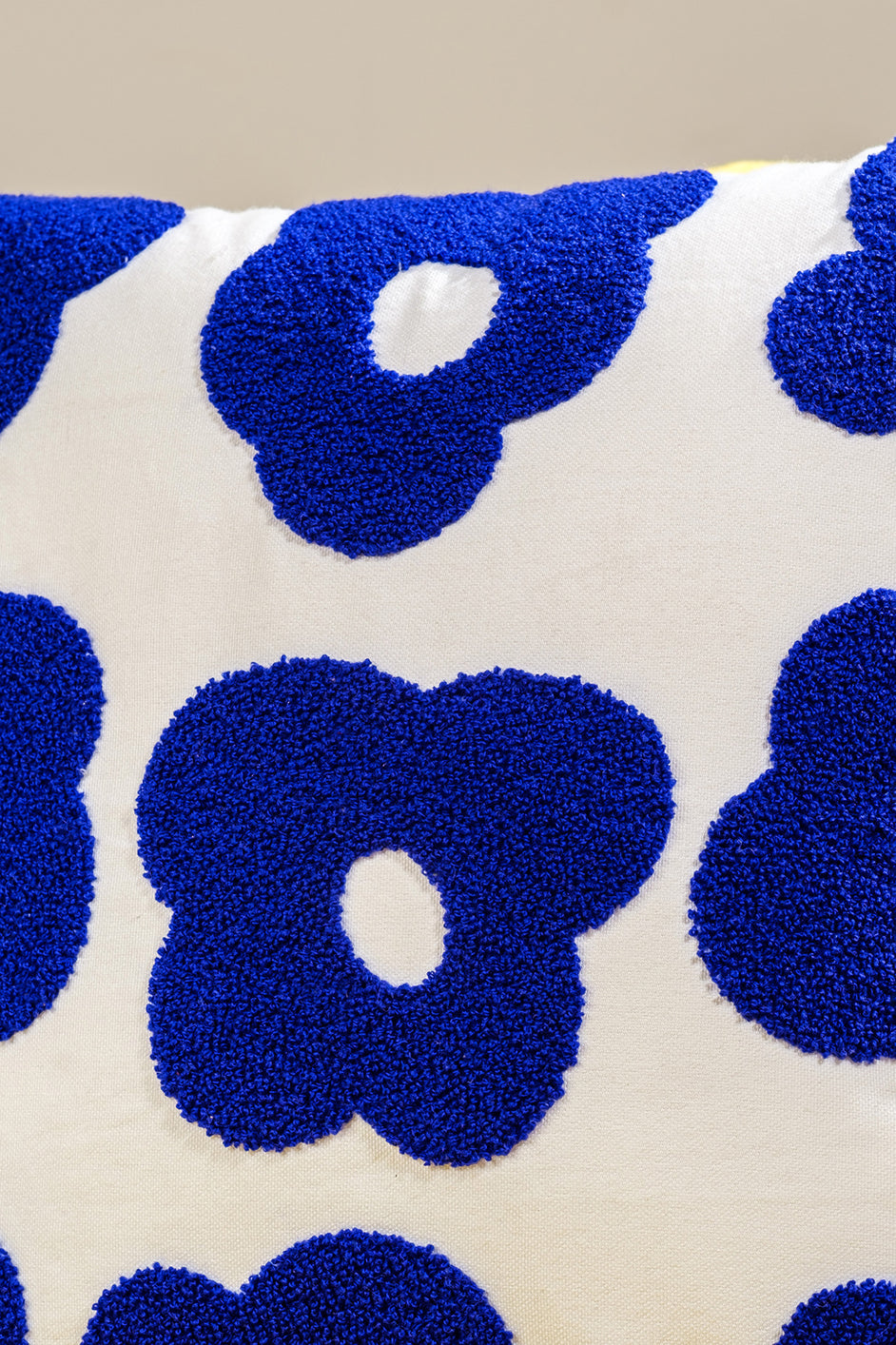 Azure Bloom Cushion Cover