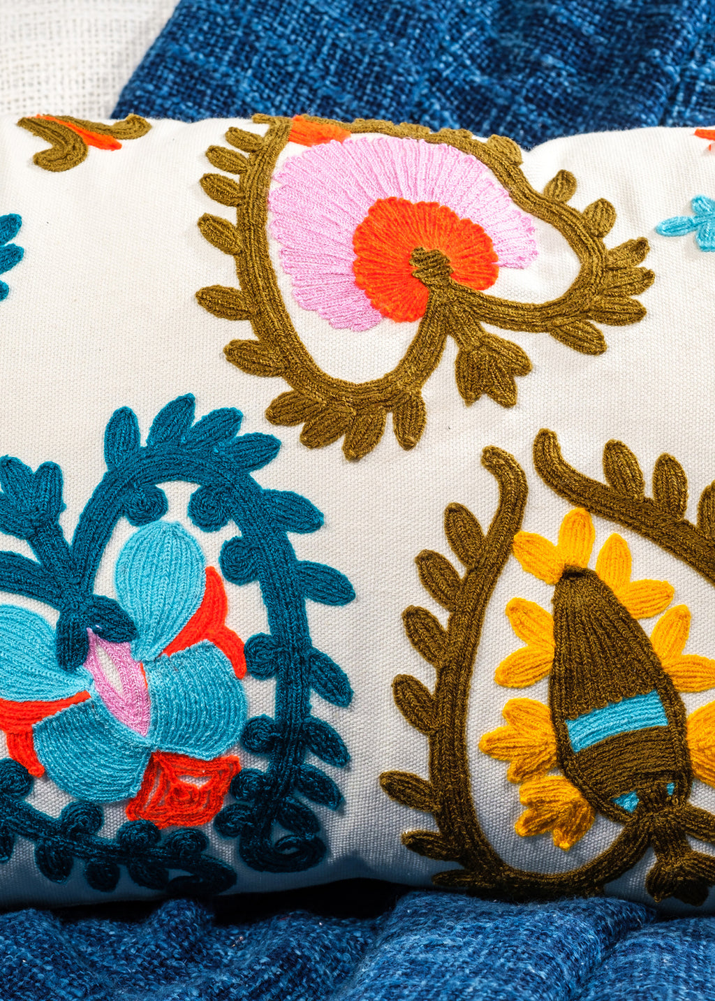 Boho Bloom Lumbar Cushion Cover