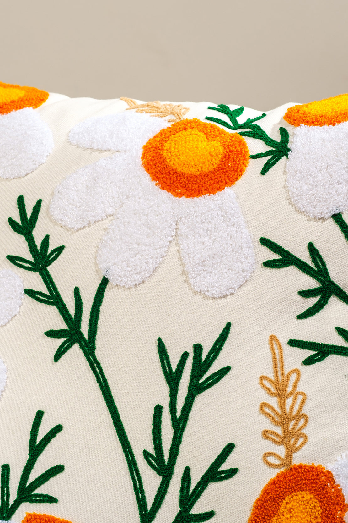 Golden Bloom Cushion Cover