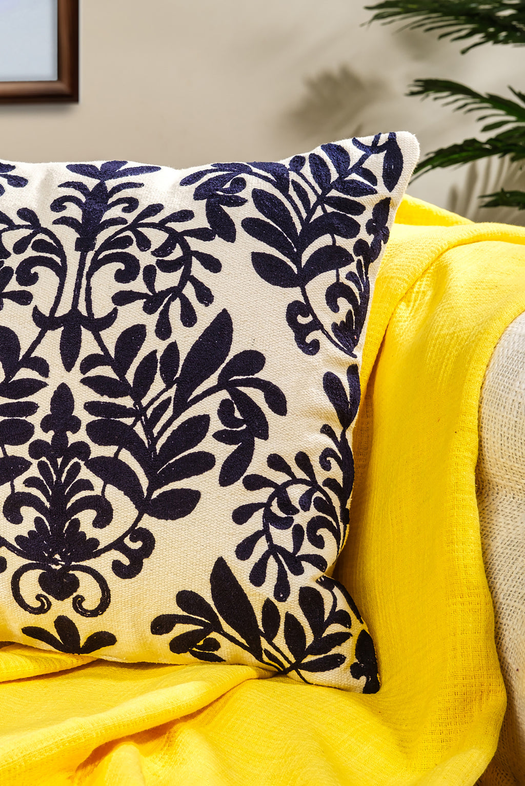 Midnight Damask Cushion Cover