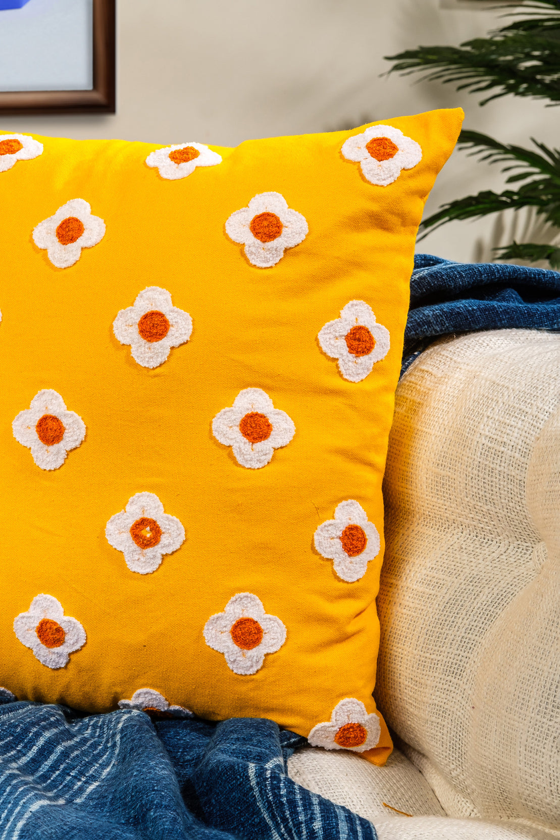 Sunny Bloom Cushion Cover