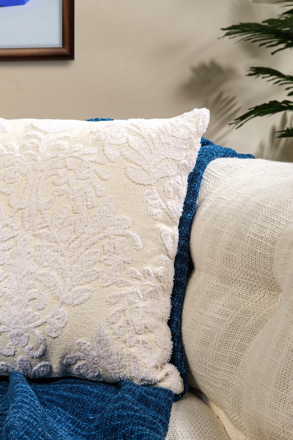 Ivory Elegance Cushion Cover