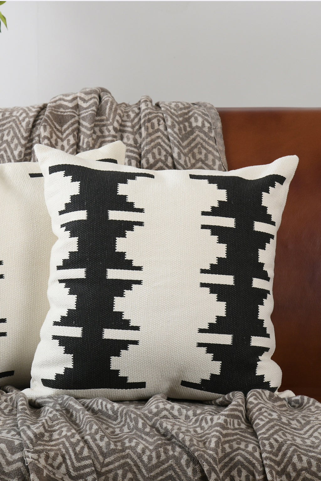 Monochrome Steps Cushion Cover