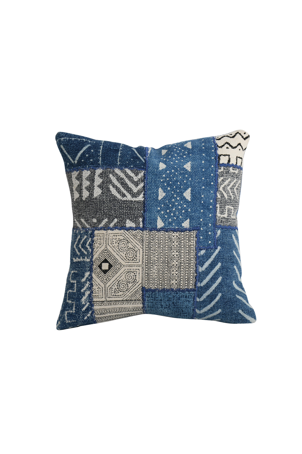 Indigo Patch Cushion Cover