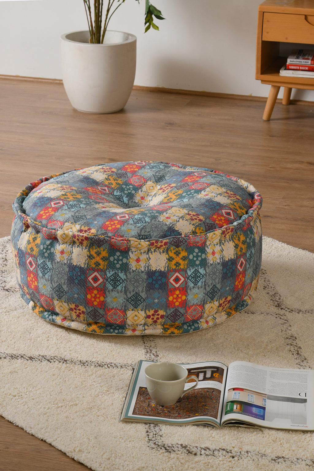 Boho Patch Pouf