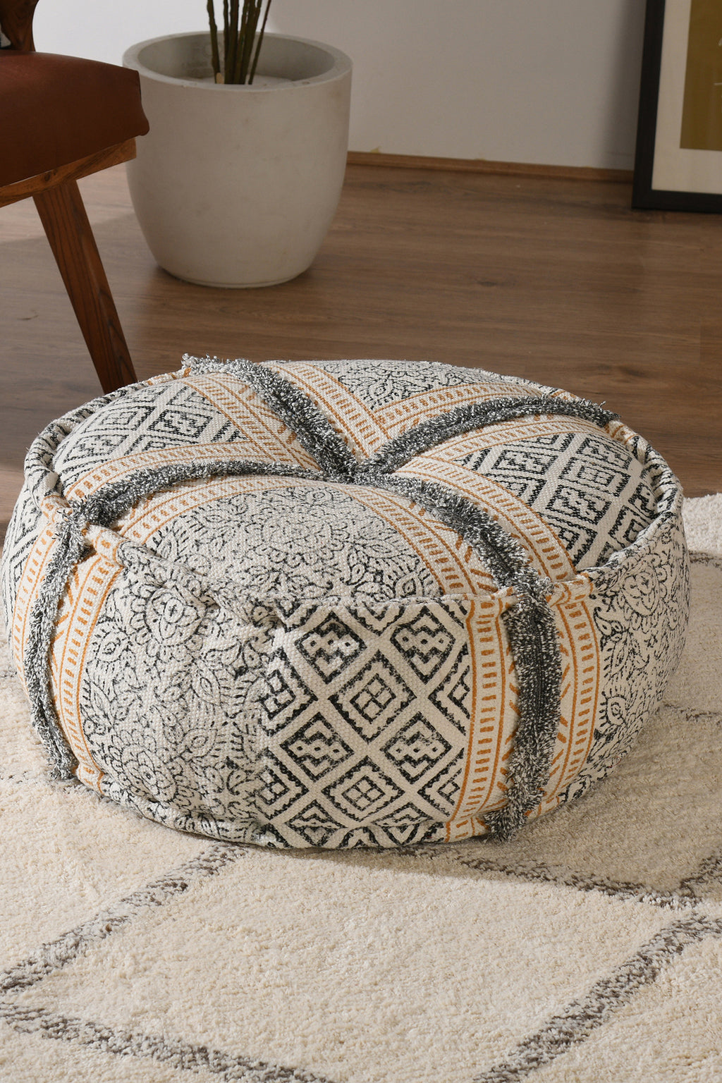 Tribal Weave Pouf