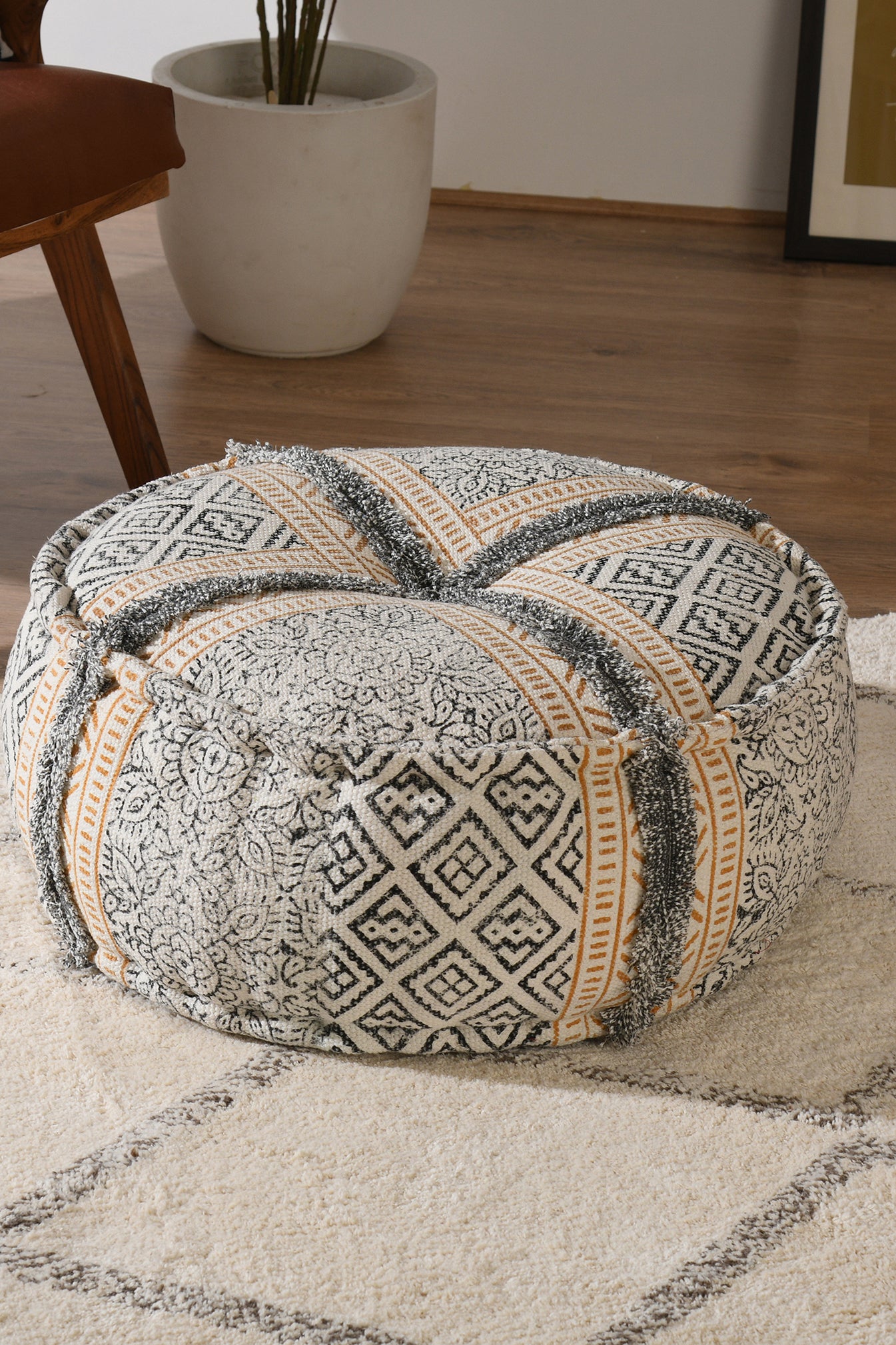 Tribal Weave Pouf