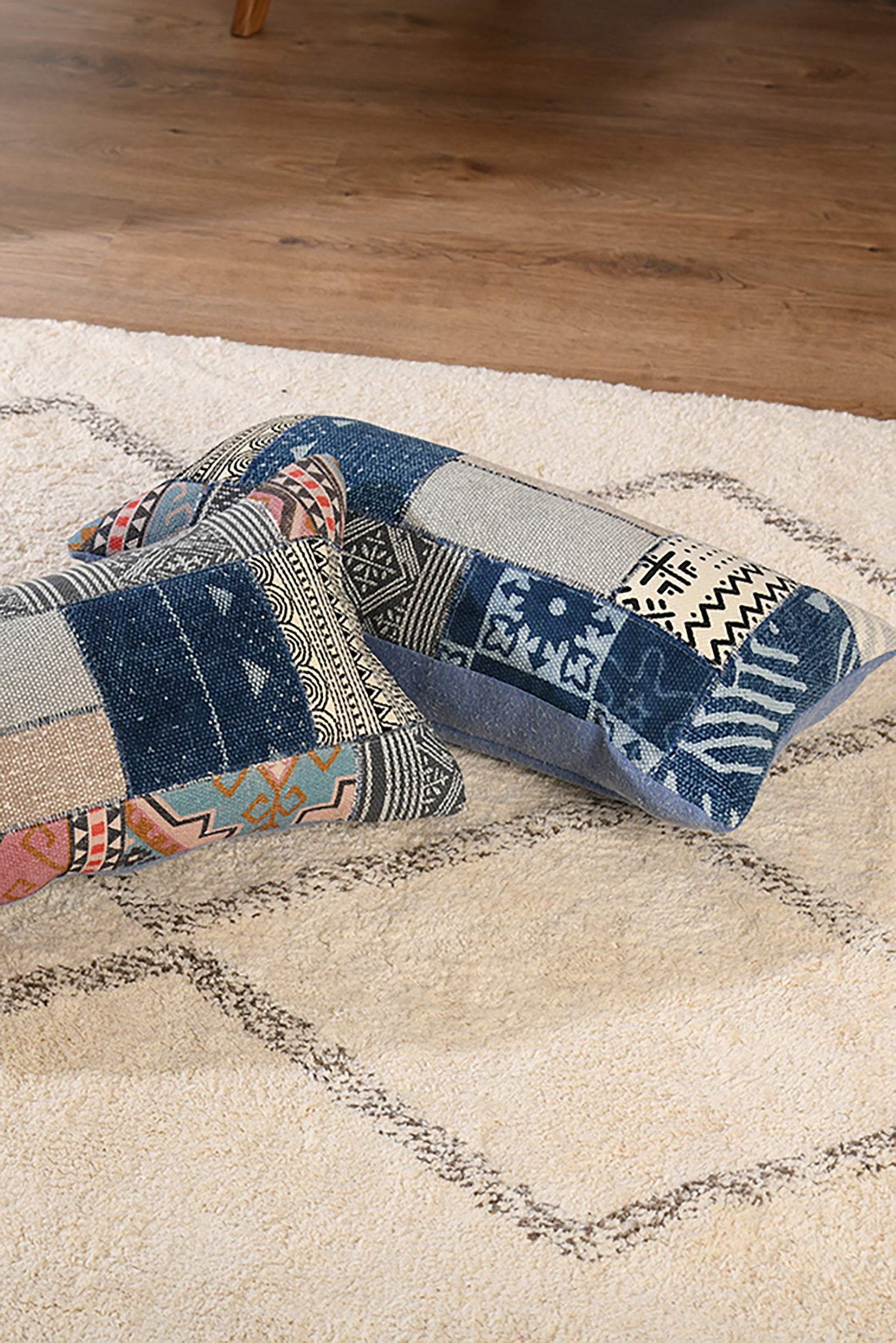 Boho Patch Luxe Cushion Cover