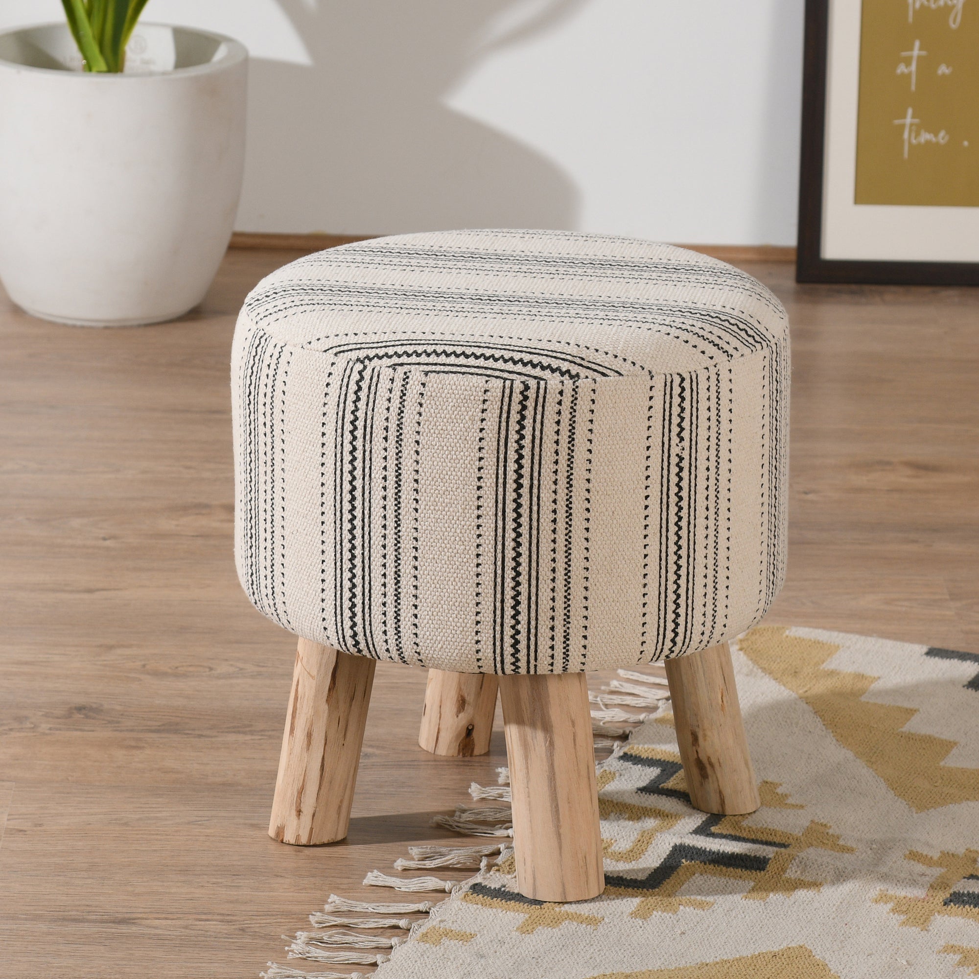 Kevin Wooden Stool Set of 2 Pcs
