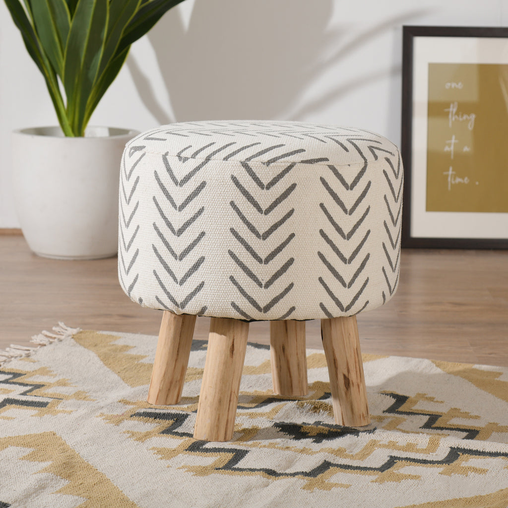 Ashele Wooden Stool set of 2 Pcs