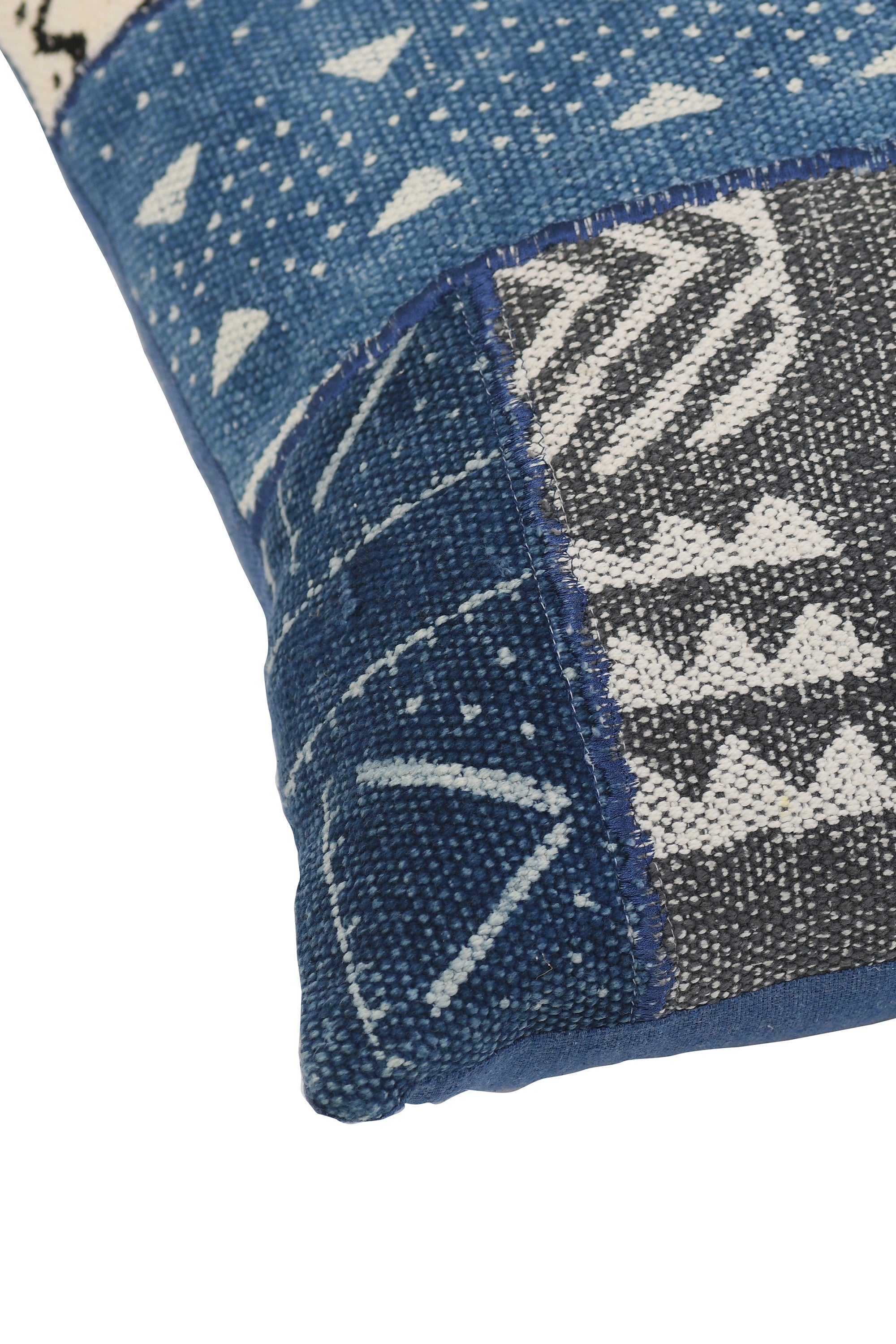 Indigo Patch Cushion Cover