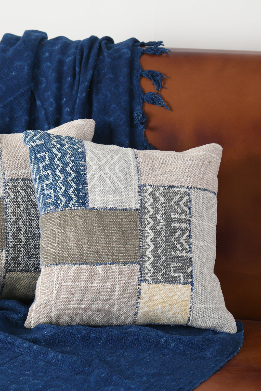 Rustic Patch Cushion Cover