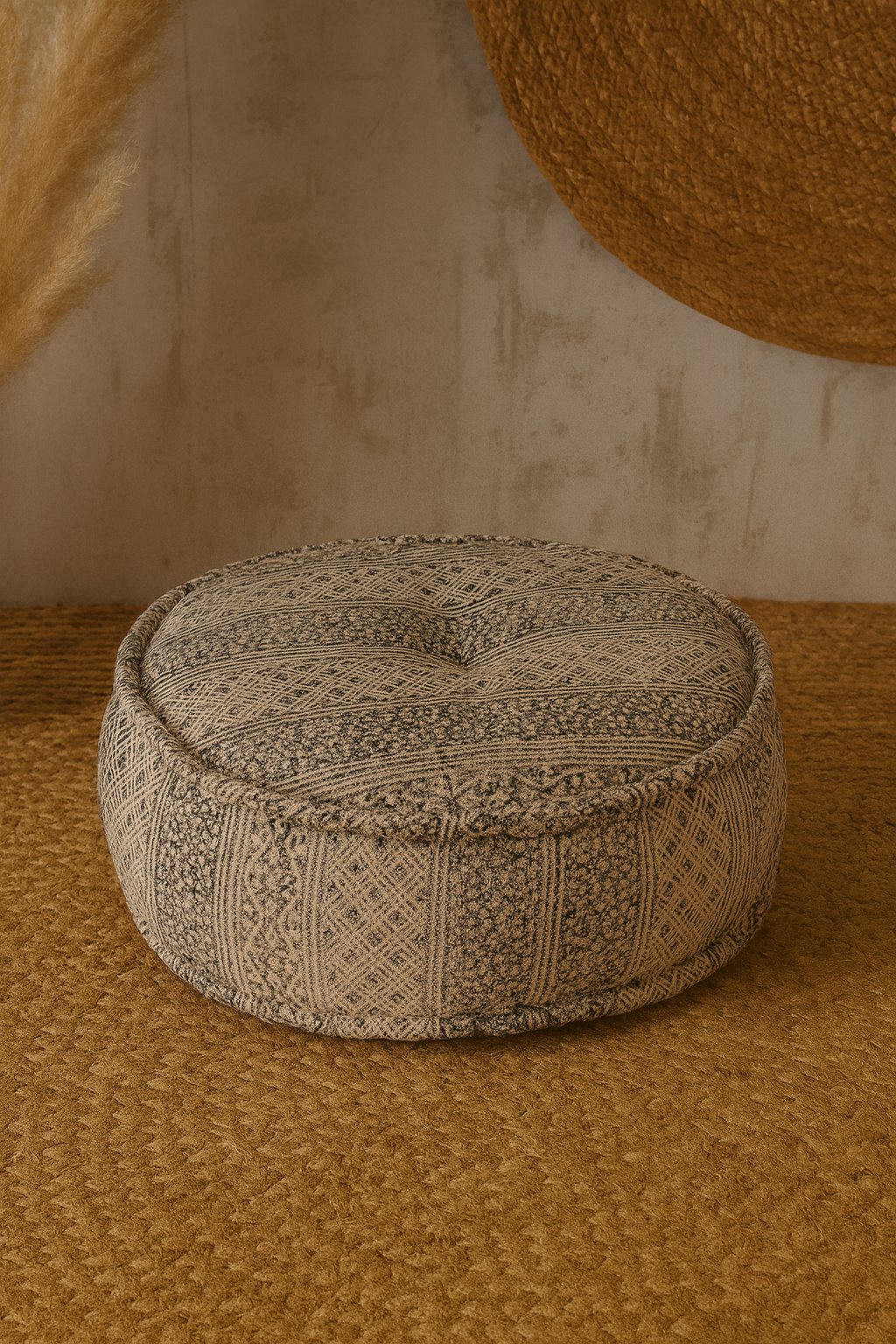 Monochrome Harmony Pouf