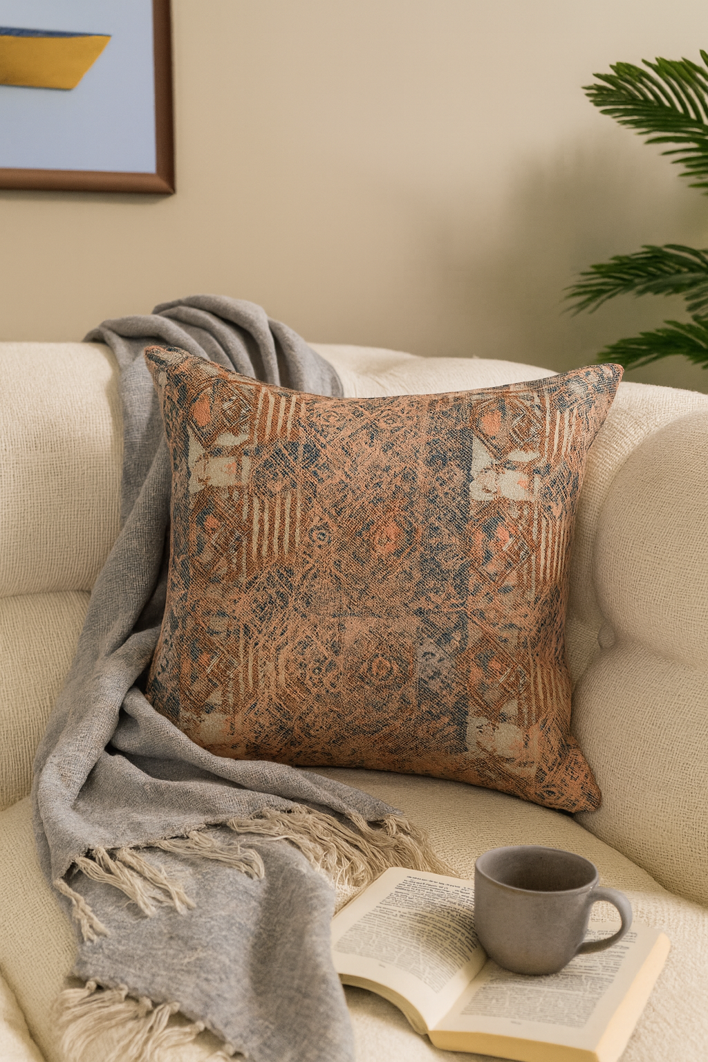 Terracotta Tapestry Cushion Cover